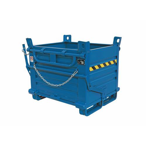 Bennes à Ouverture Basculante Par Le Bas En Acier Bleu