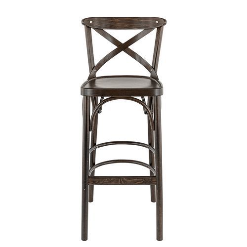 Tabouret Inter - Hêtre Teinte Brun Fonce - H76 - Sofia Bst