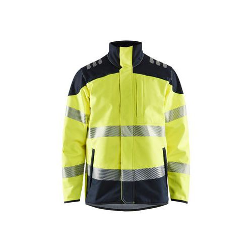 Veste Softshell Multinormes Jaune Fluo Et Marine