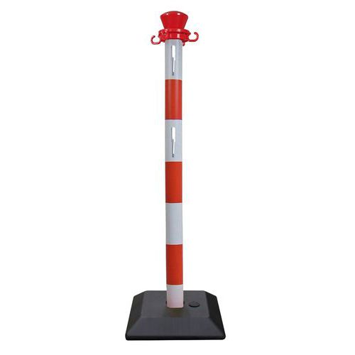 Poteau De Balisage Abs Pour Barrière Rouge/blanc