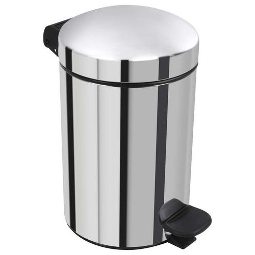 Poubelle Pour Sanitaire De Salle De Bain Bohème 3 L - Argent