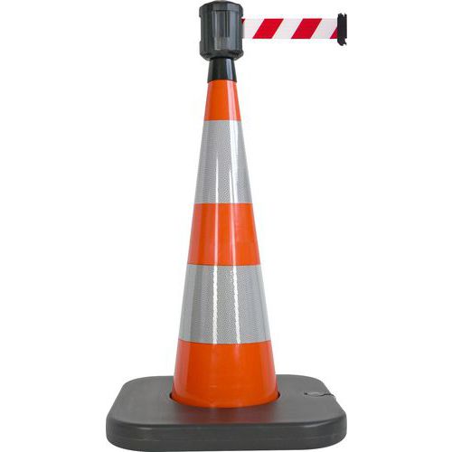 Cône De Balisage Base À Lester Orange - 2mx5cm - Rouge/blanc